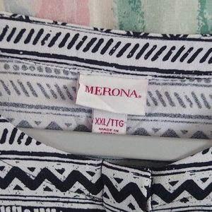 XXL gently used romper/jumpsuit in black and white design by Merona